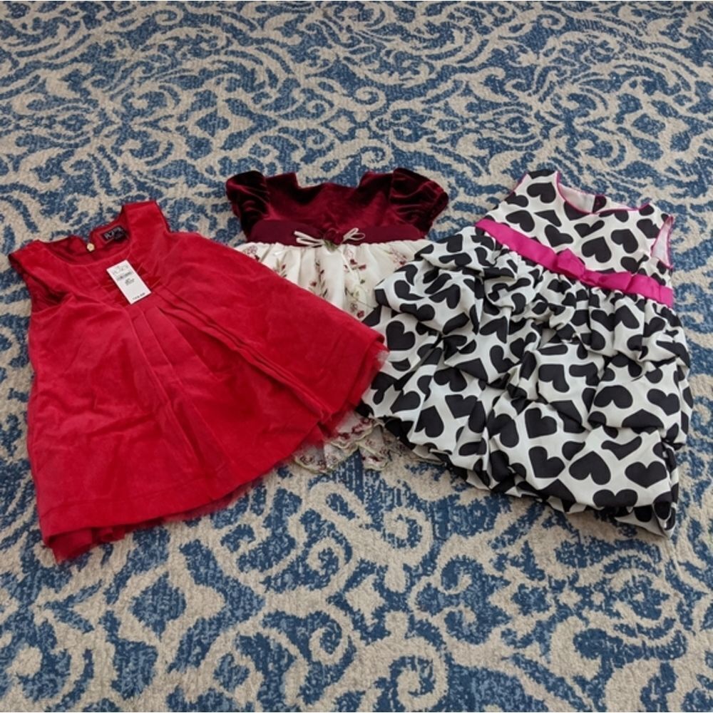 3 Holiday dresses Christmas and Valentine's